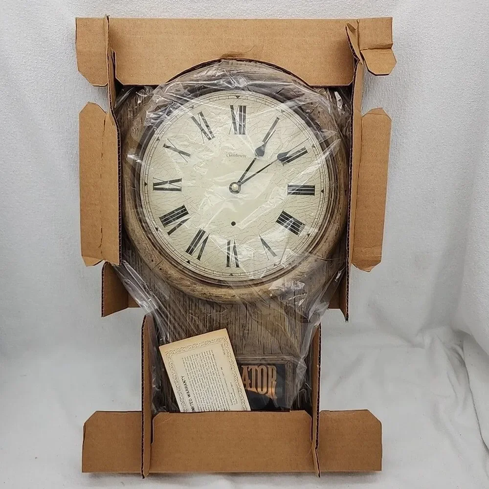 Clock Sunbeam Pendulum Hearthside Wall Battery Operated Regulator NEW IN BOX